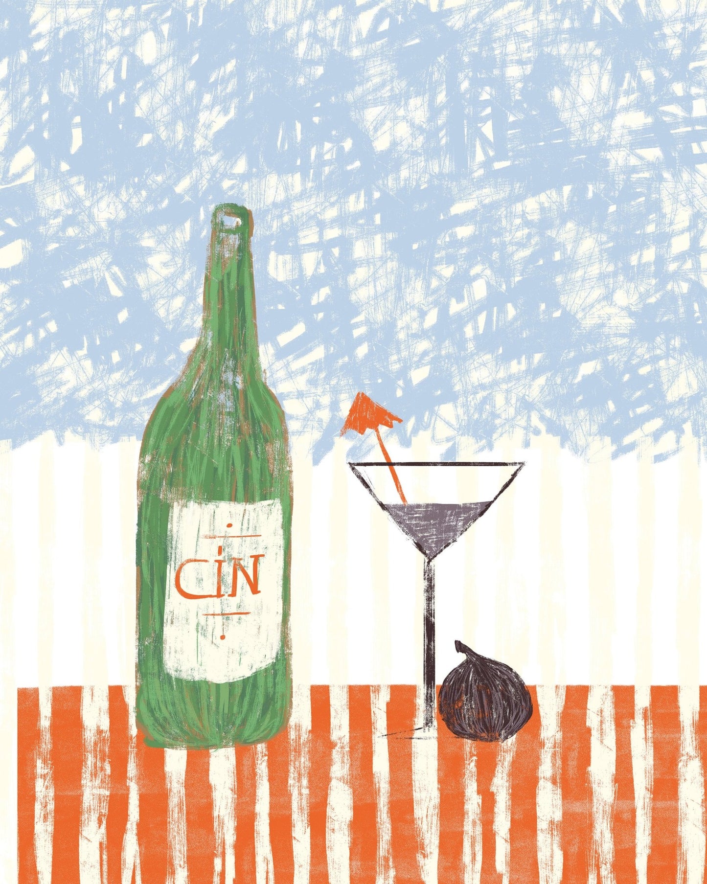 Vibrant Gin & Fig Still Life