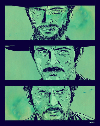 Western Cowboy Portrait Panels