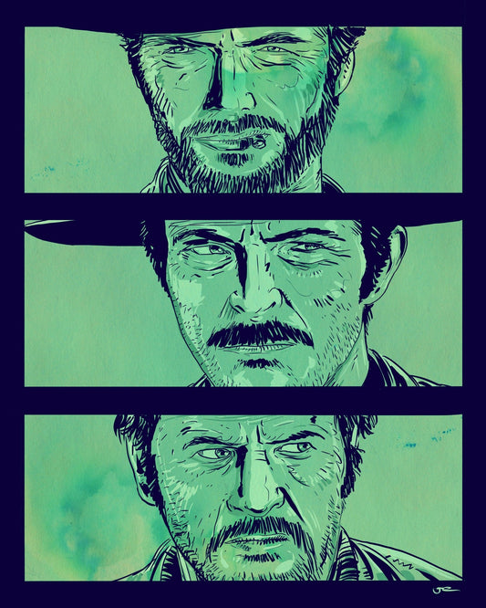 Western Cowboy Portrait Panels