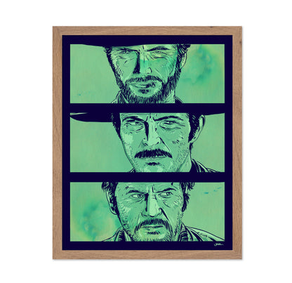 Western Cowboy Portrait Panels