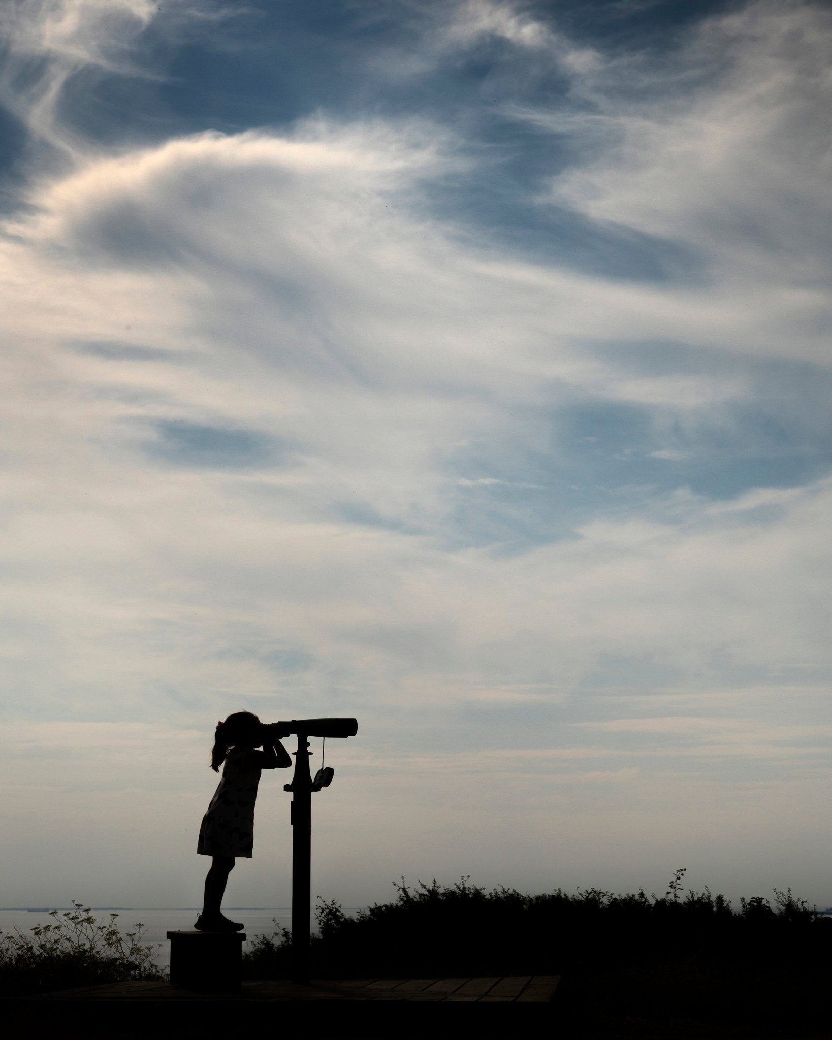 Girl aAnd Binoculars