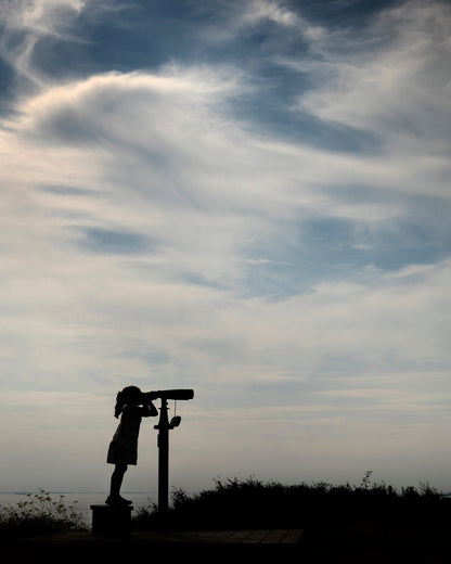 Girl aAnd Binoculars