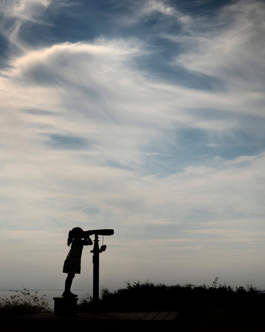 Girl aAnd Binoculars