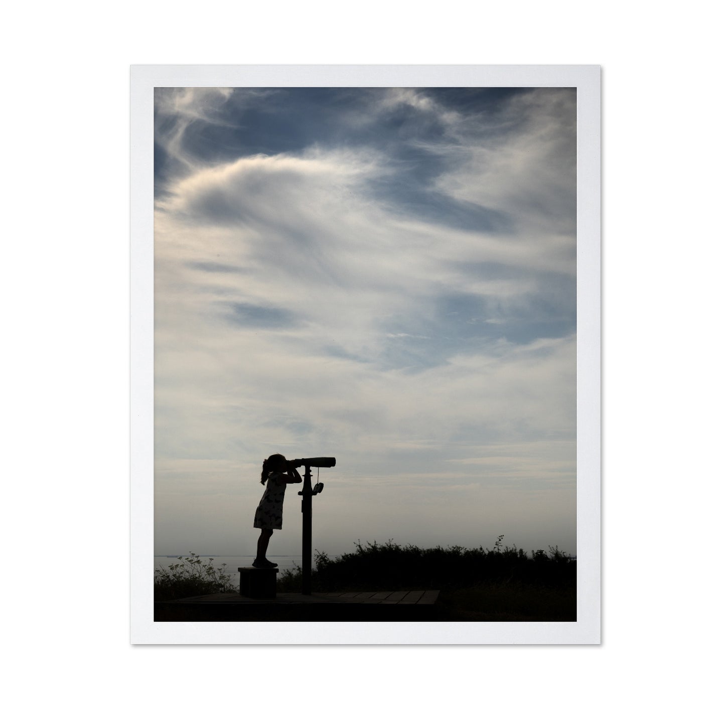 Girl aAnd Binoculars