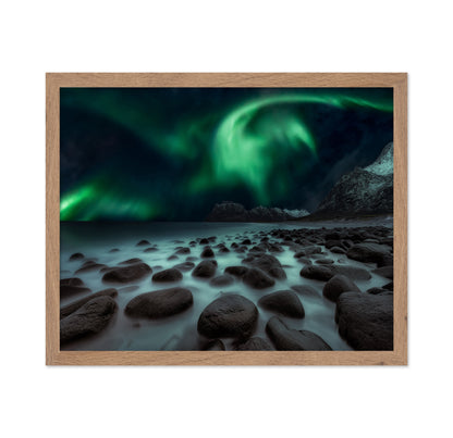 Aurora Borealis Over Uttakleiv Beach