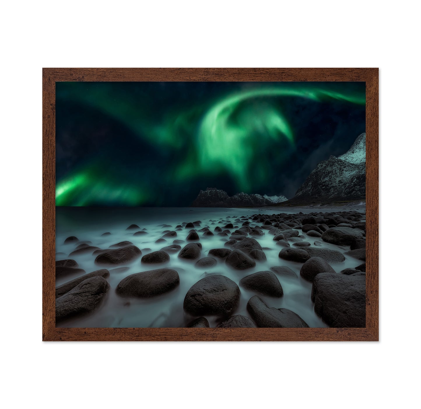 Aurora Borealis Over Uttakleiv Beach