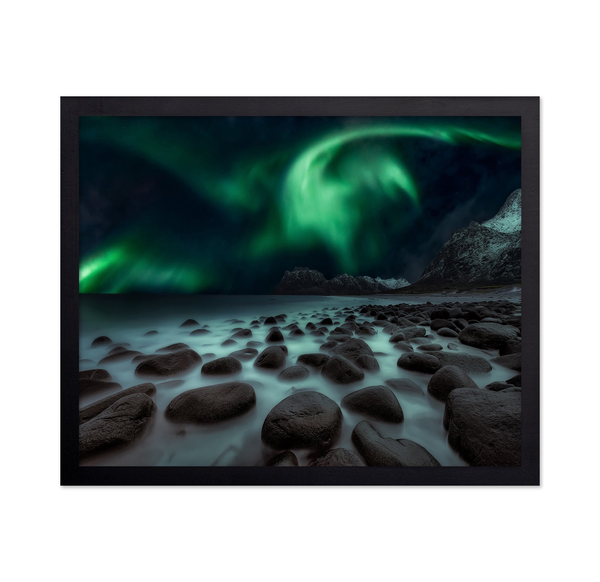 Aurora Borealis Over Uttakleiv Beach