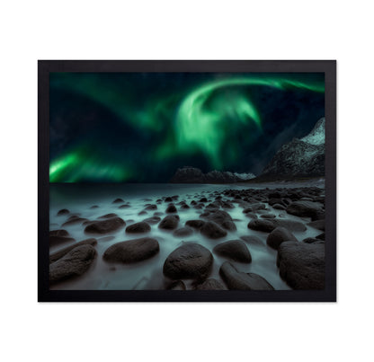 Aurora Borealis Over Uttakleiv Beach