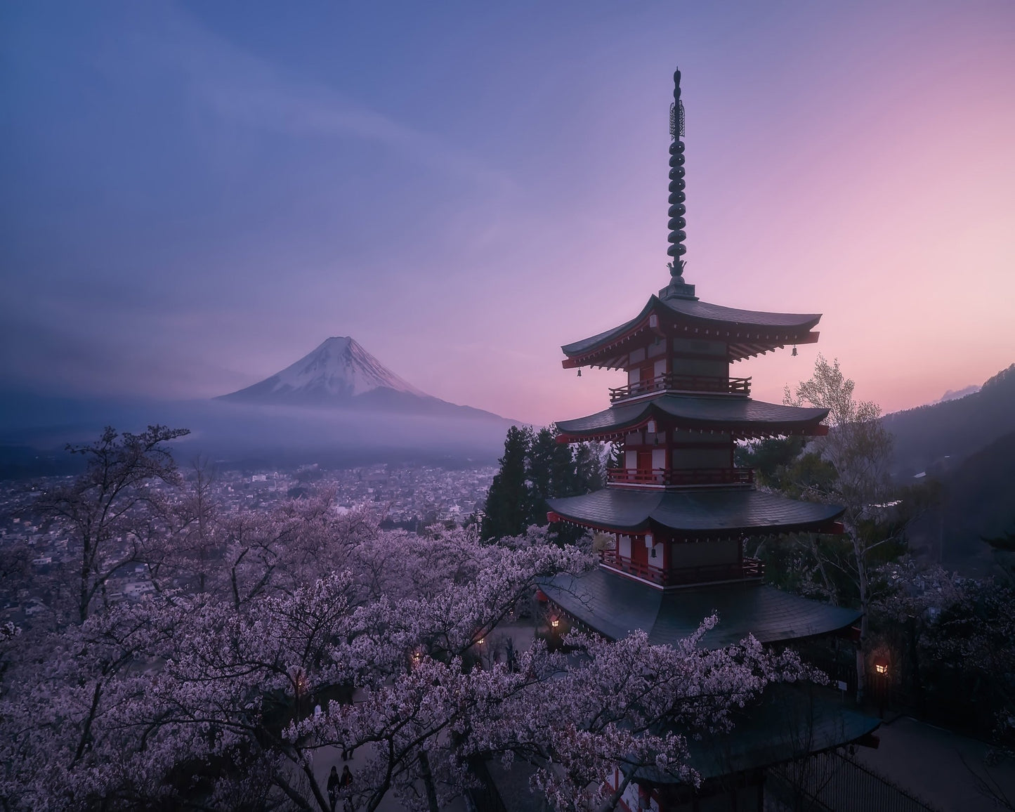 Chureito Pagoda with Mount Fuji