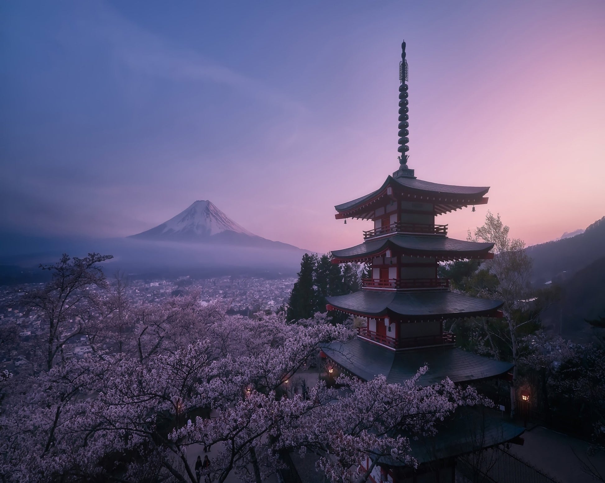 Chureito Pagoda with Mount Fuji