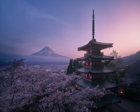 Chureito Pagoda with Mount Fuji