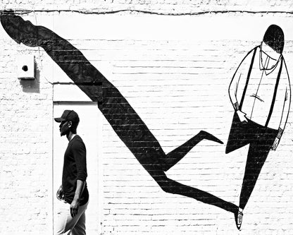 Street Art Shadow Figure
