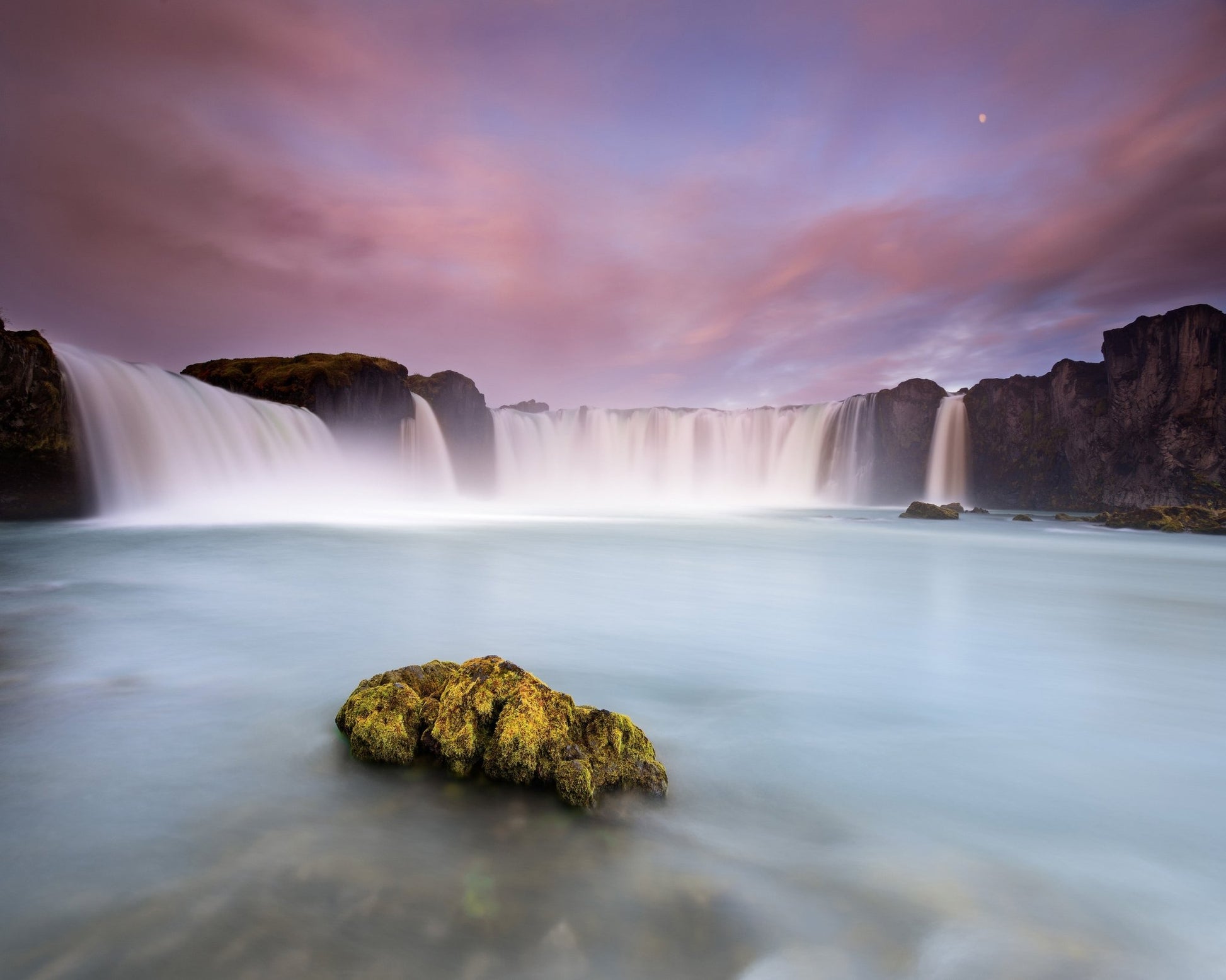 Godafoss and the Moon