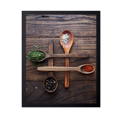 Wooden Spoons With Colorful Spices