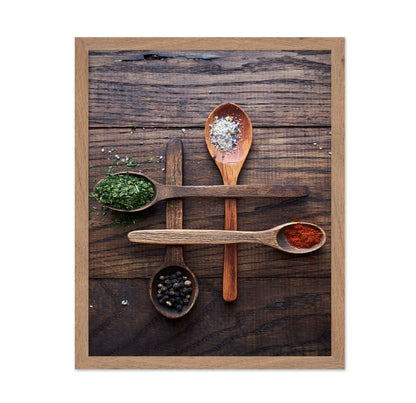 Wooden Spoons With Colorful Spices