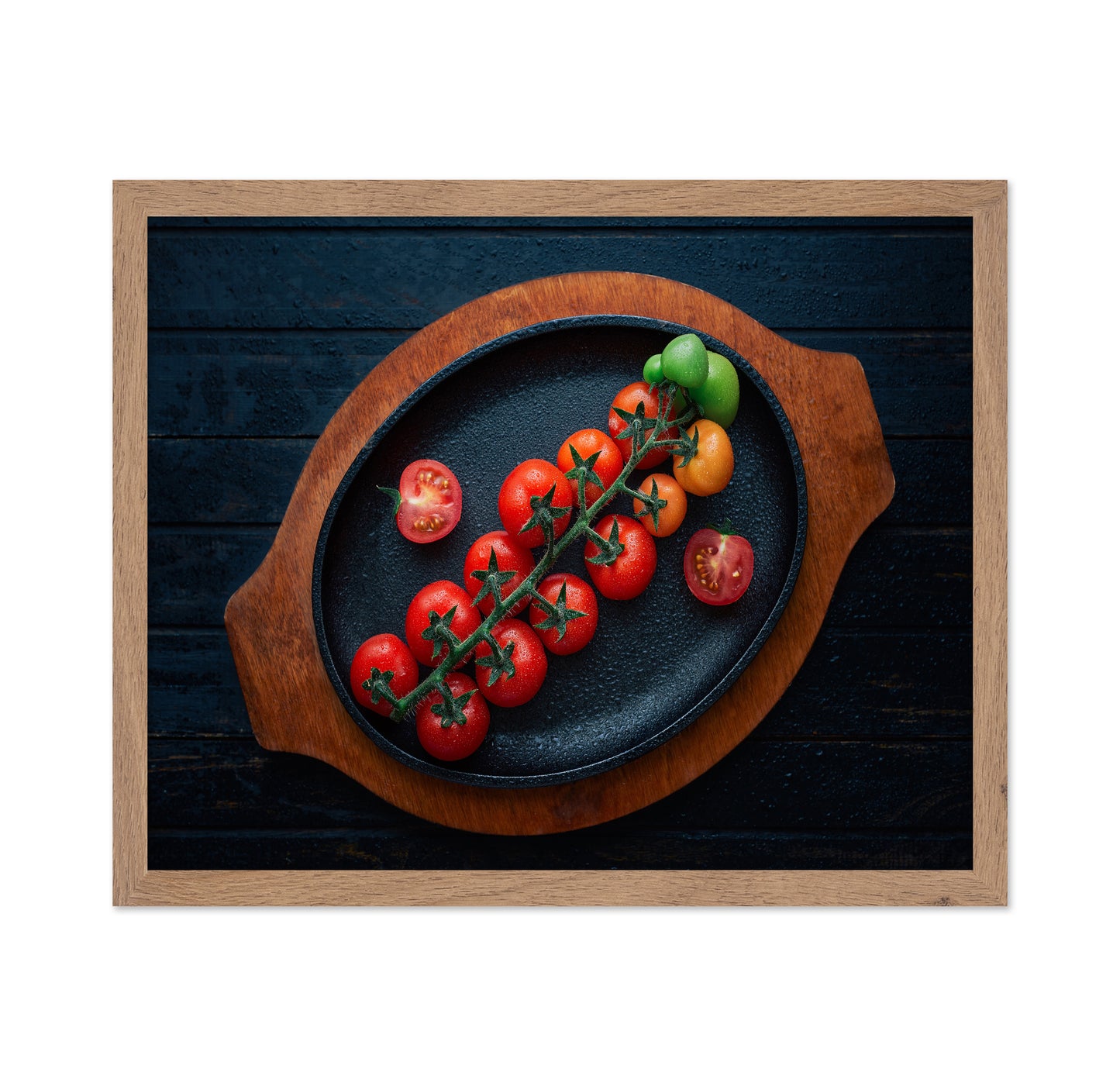 Cherry Tomatoes Arranged On A Vine