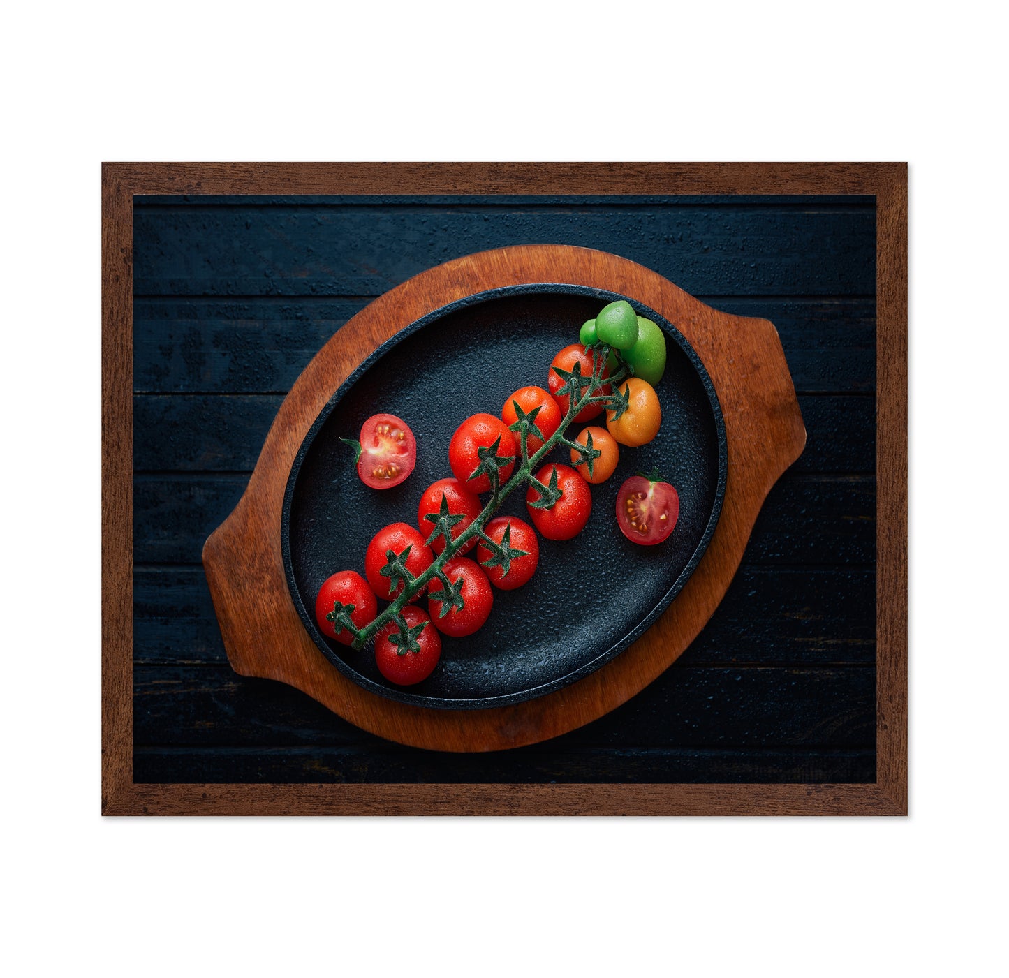 Cherry Tomatoes Arranged On A Vine