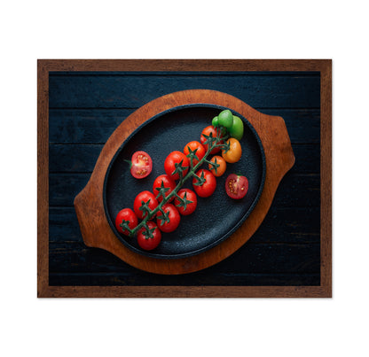 Cherry Tomatoes Arranged On A Vine