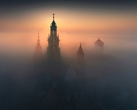 Foggy Krakow Church Palace