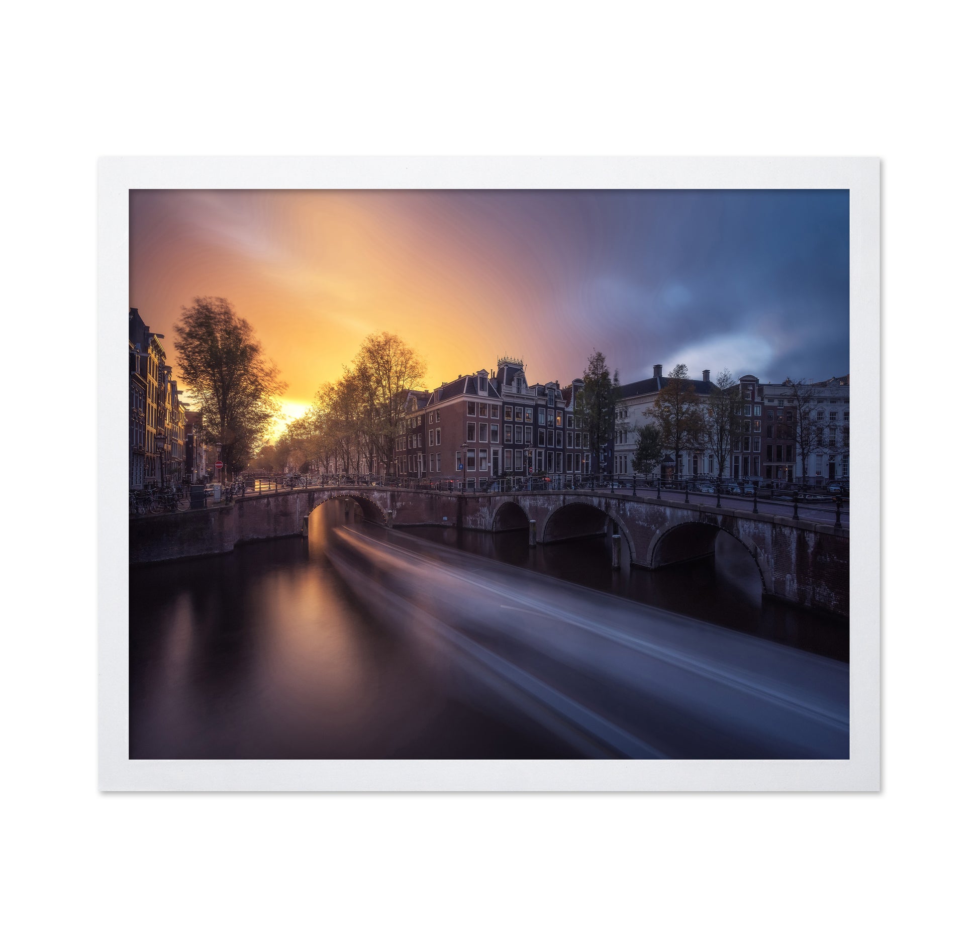 Amsterdam - Sunset On The Canal