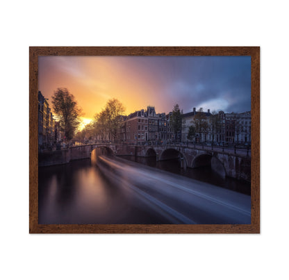 Amsterdam - Sunset On The Canal