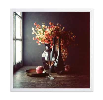 Still Life With Wine And An Apple