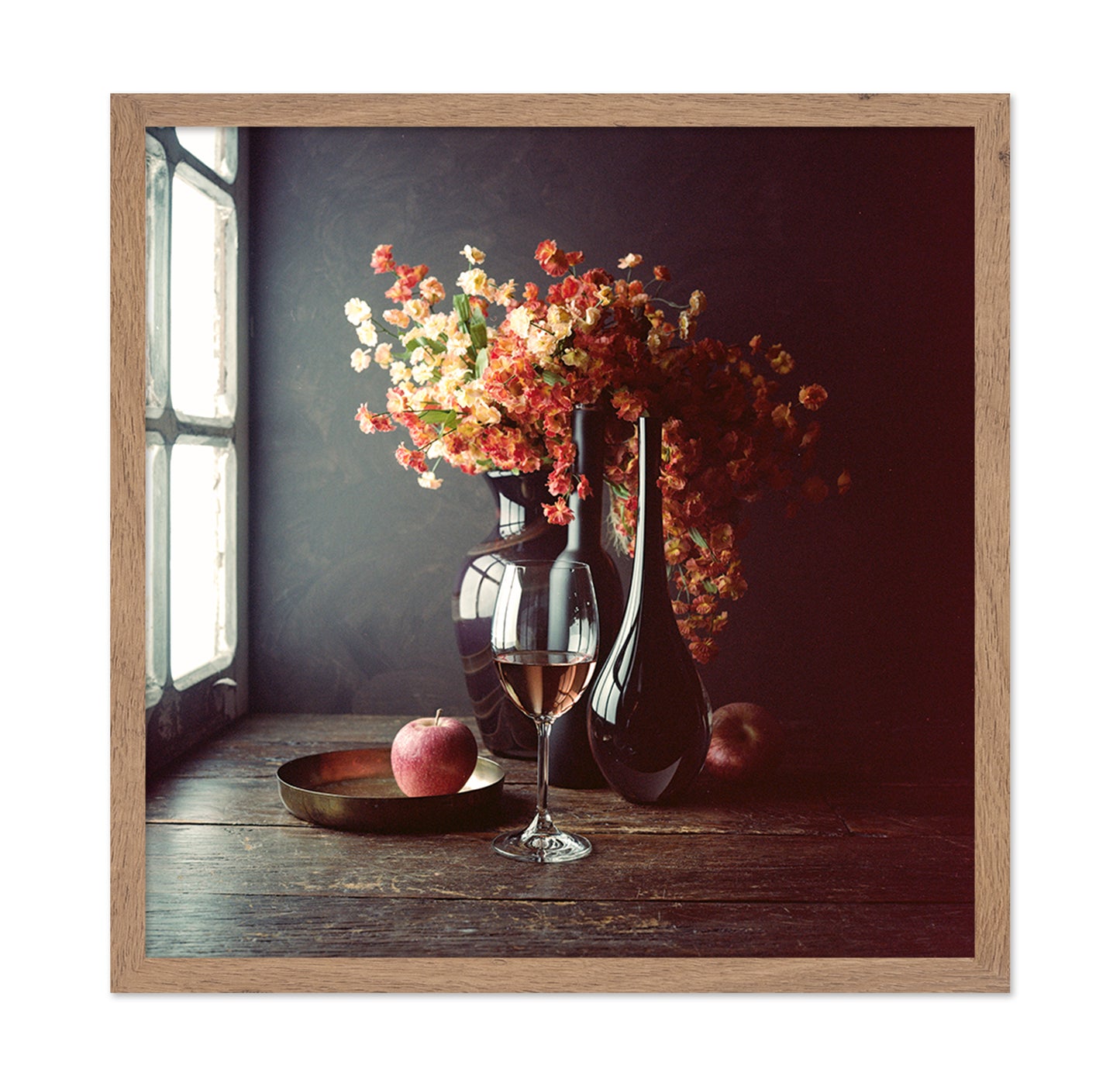 Still Life With Wine And An Apple