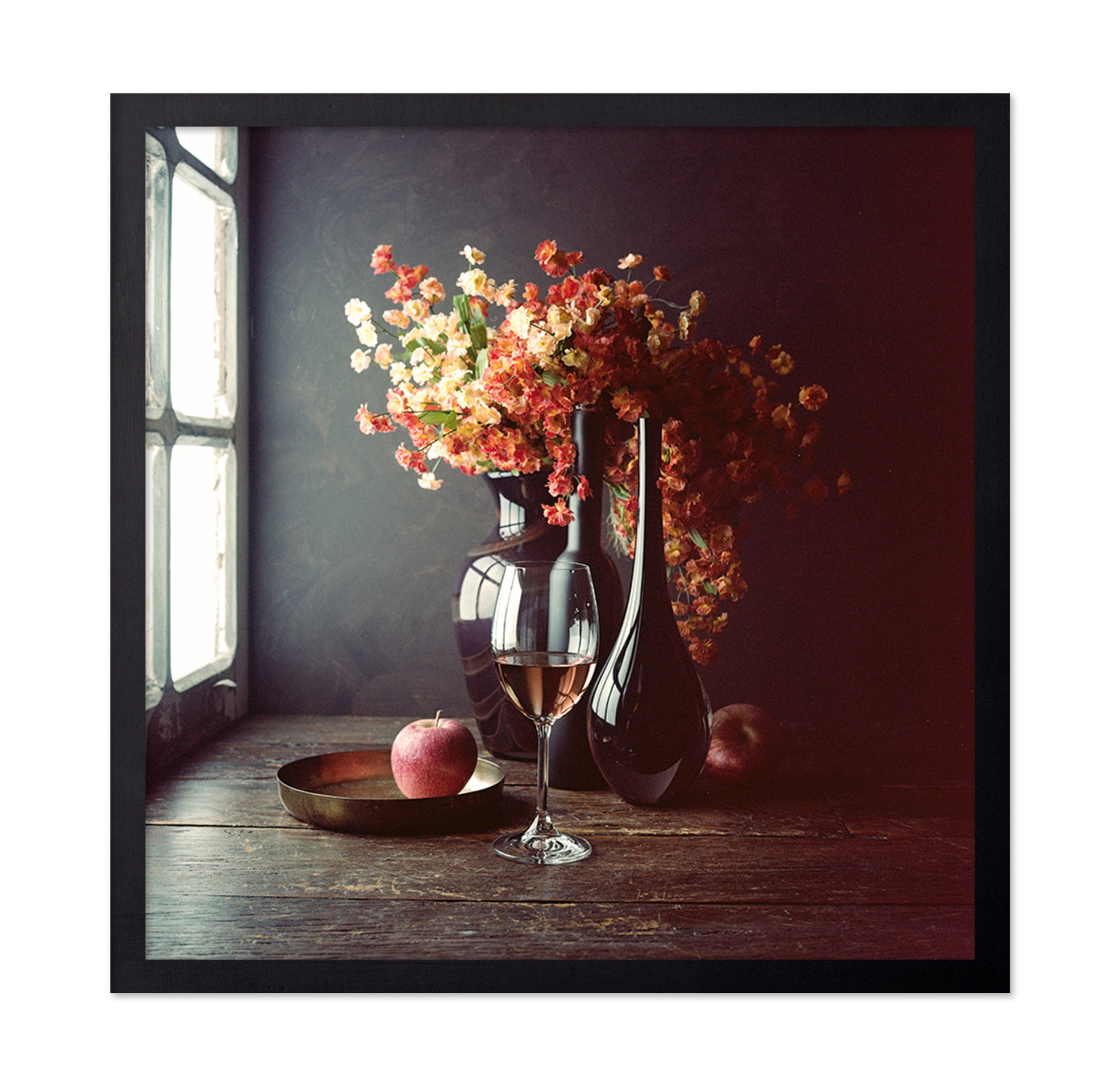 Still Life With Wine And An Apple