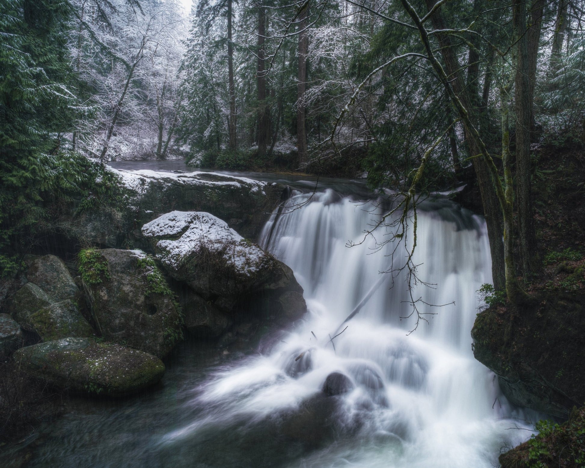 First Snow At The Falls