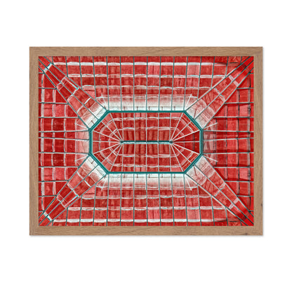 Teal Veins in a Crimson Field