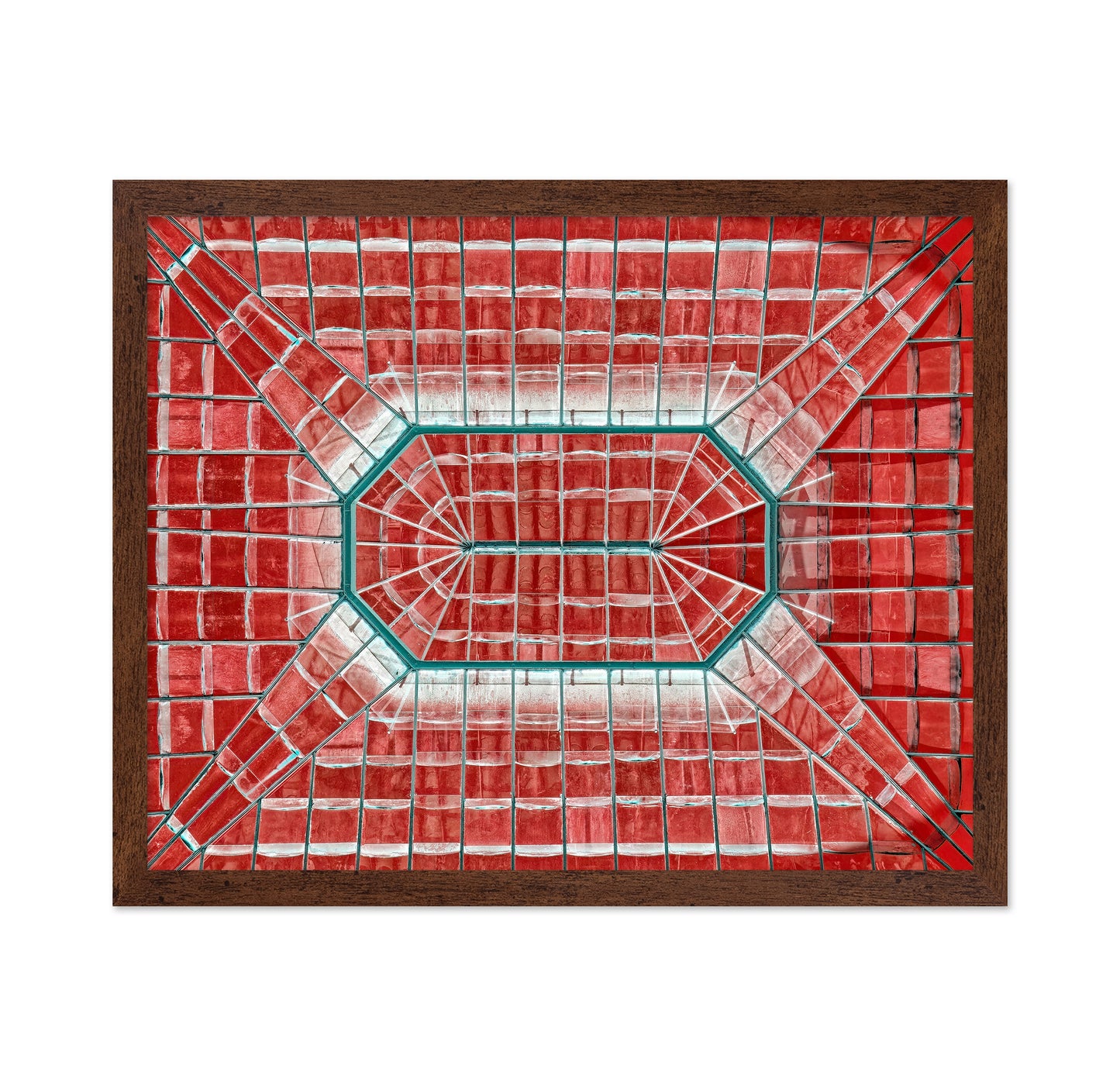 Teal Veins in a Crimson Field