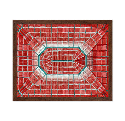 Teal Veins in a Crimson Field