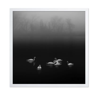 Swan Lake Foggy Morning No 2