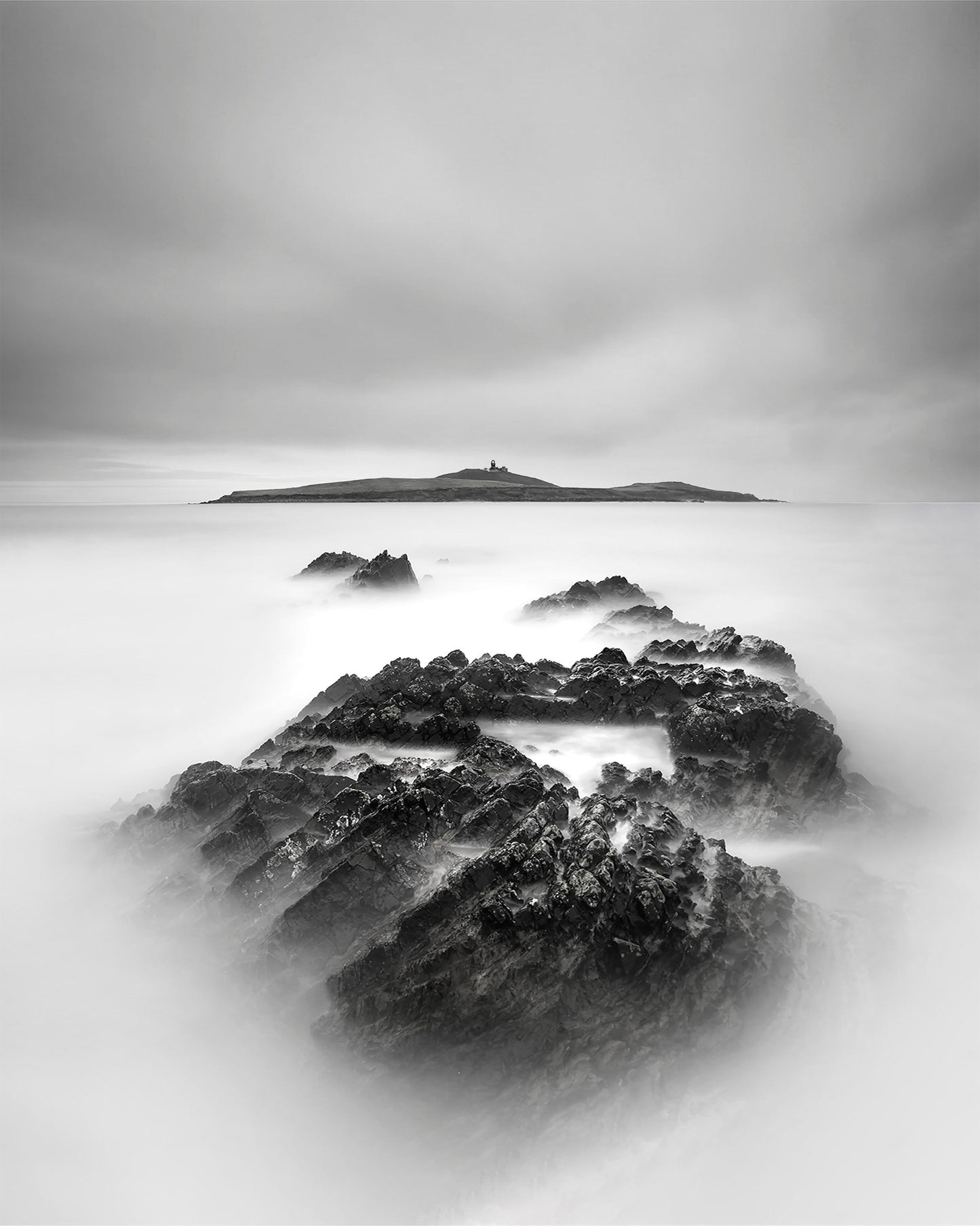 Rocks in White Mist