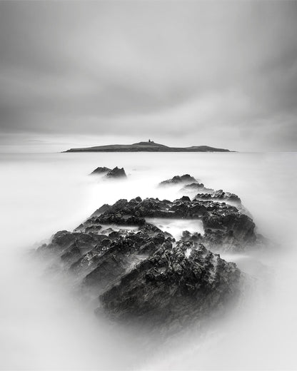 Rocks in White Mist
