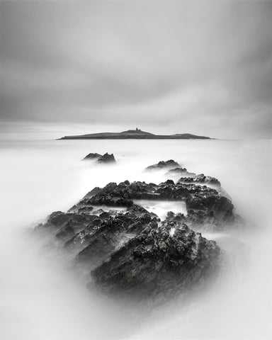 Rocks in White Mist