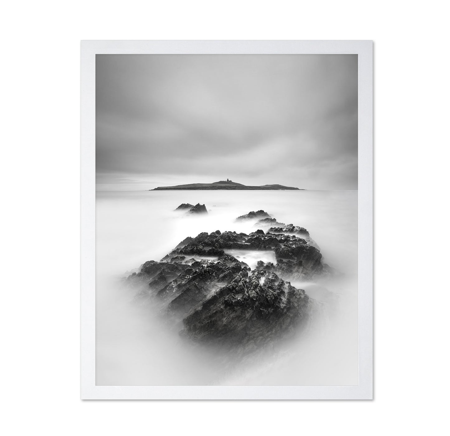 Rocks in White Mist