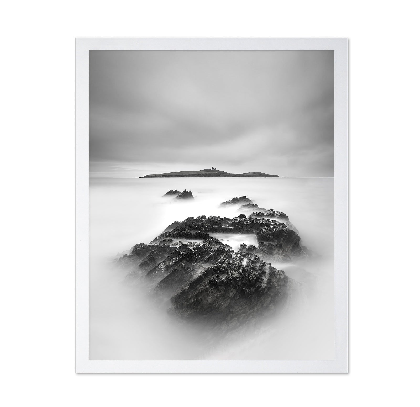 Rocks in White Mist