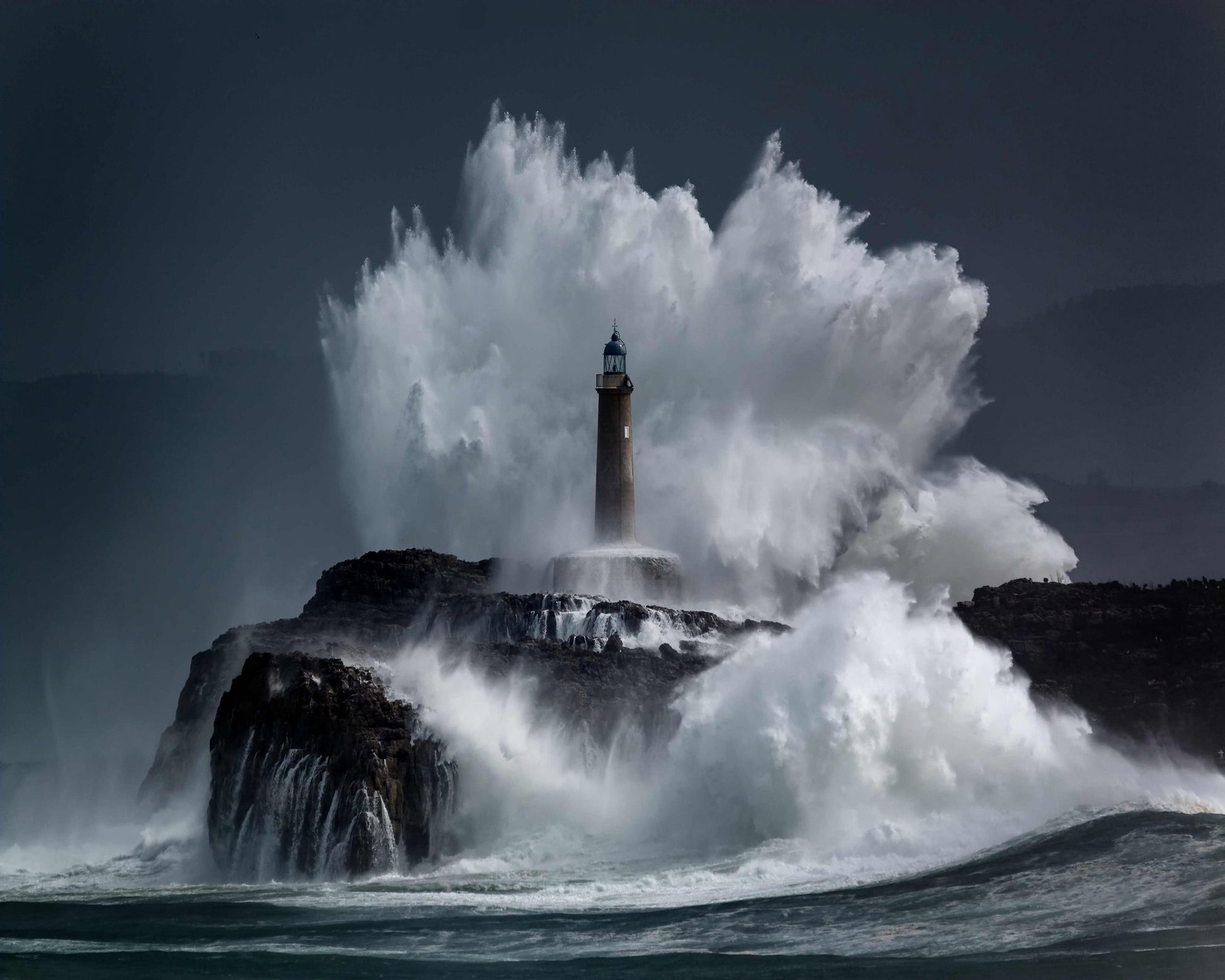 Lighthouse in the waves
