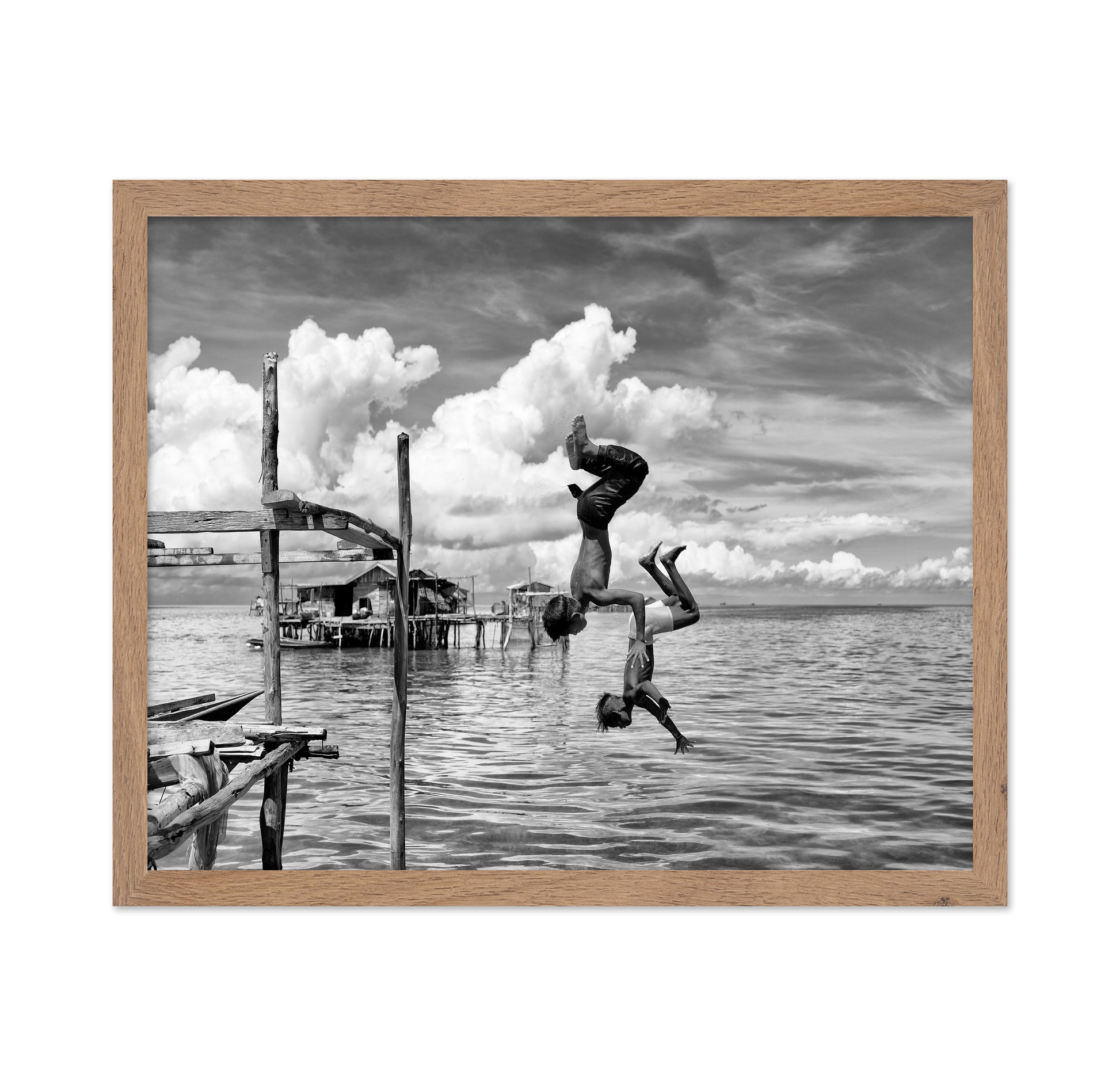 Siblings Somersaulting in Borneo