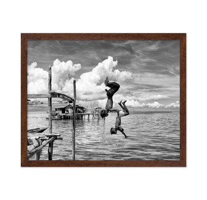 Siblings Somersaulting in Borneo