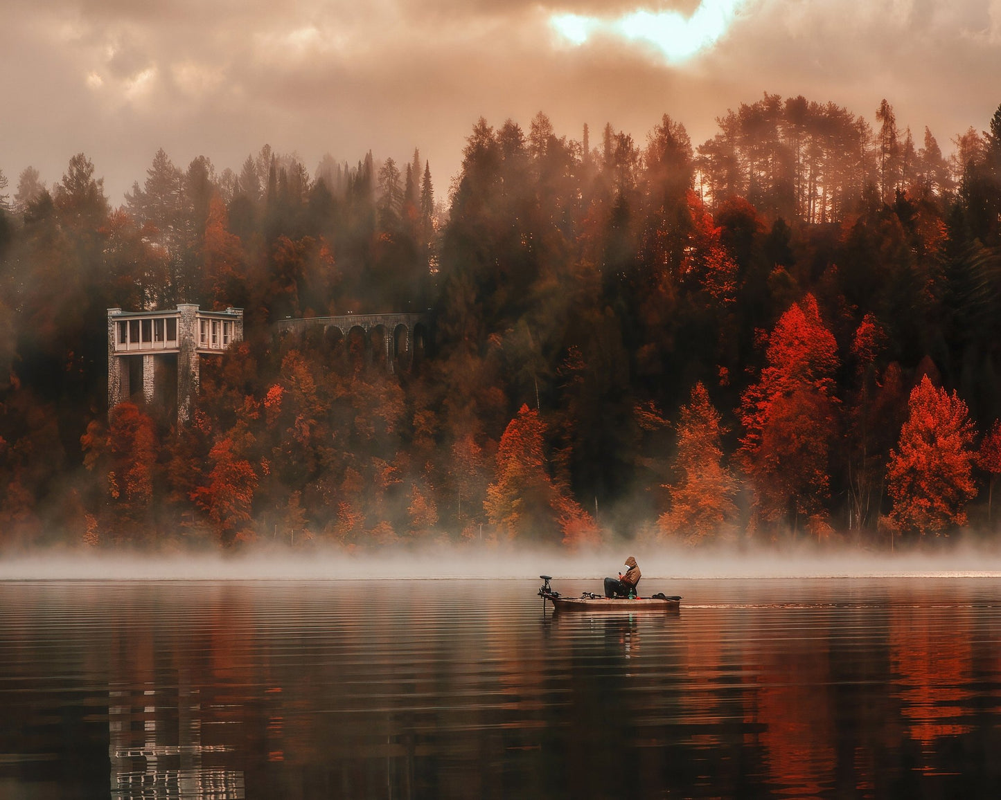Fishing in the Morning Mist