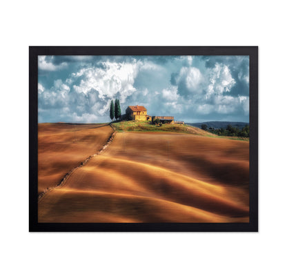 House on the Rolling Fields of Tuscany