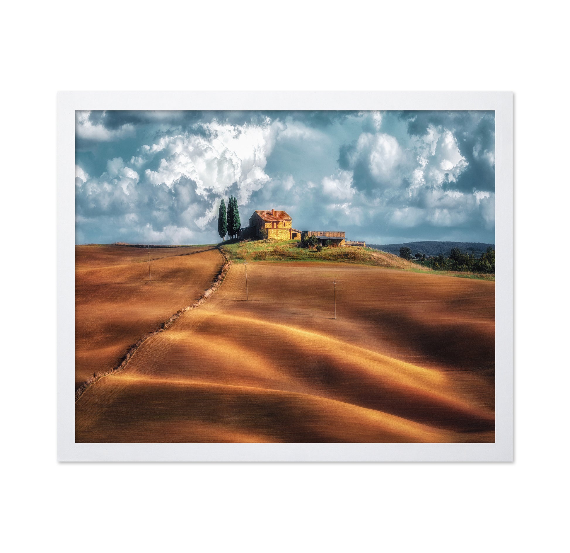 House on the Rolling Fields of Tuscany