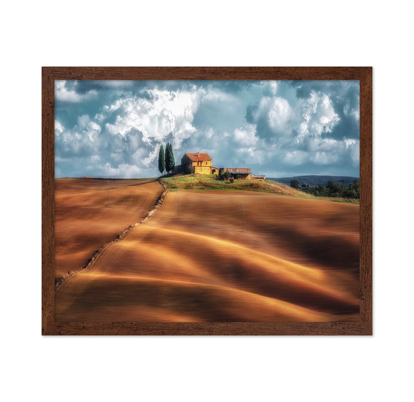 House on the Rolling Fields of Tuscany