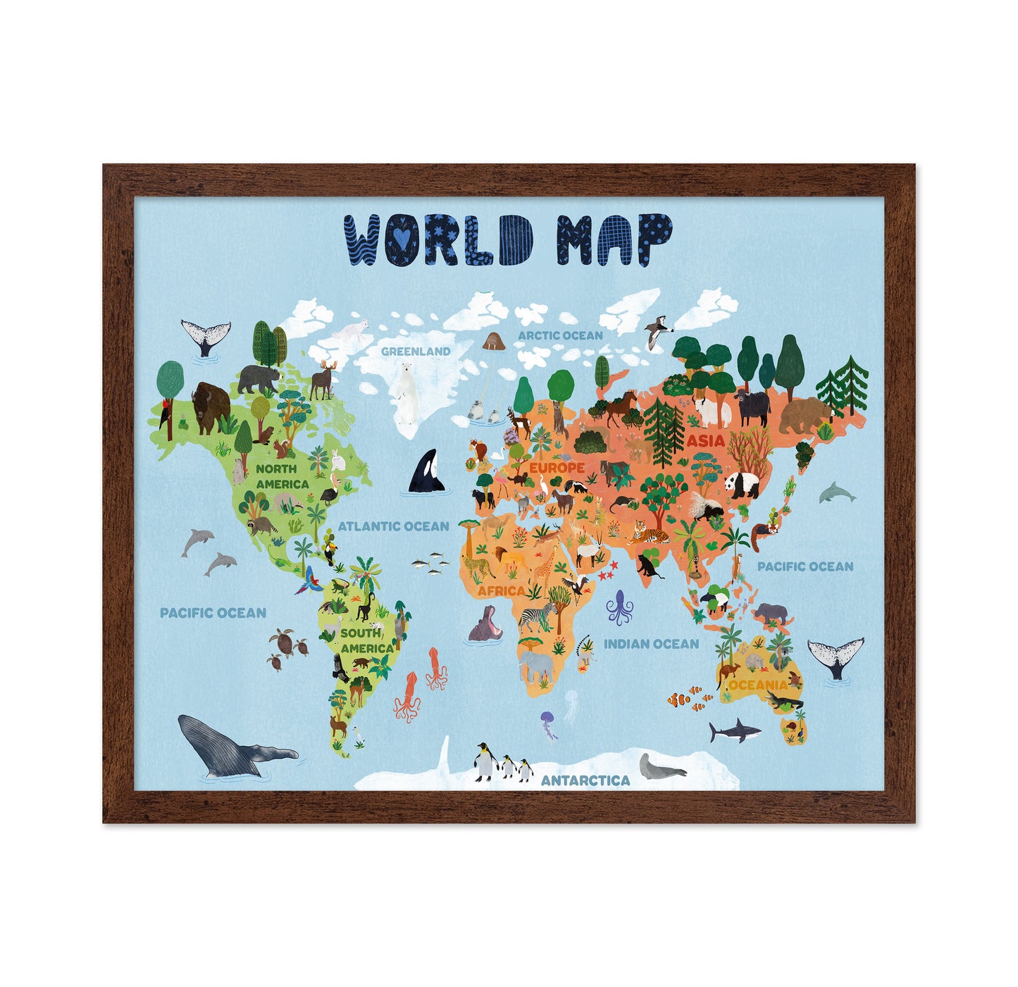 World Map For Kids