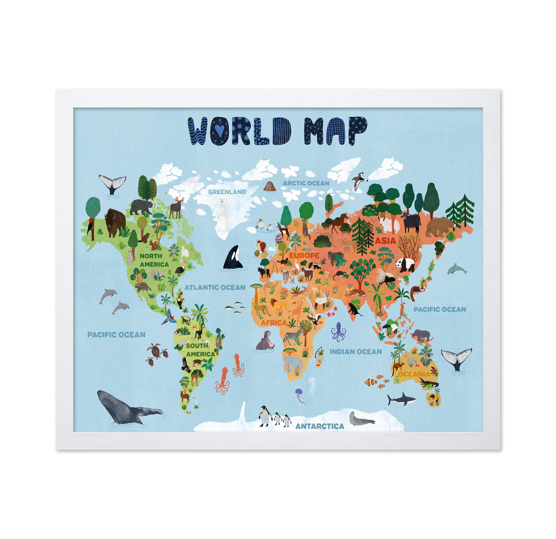 World Map For Kids