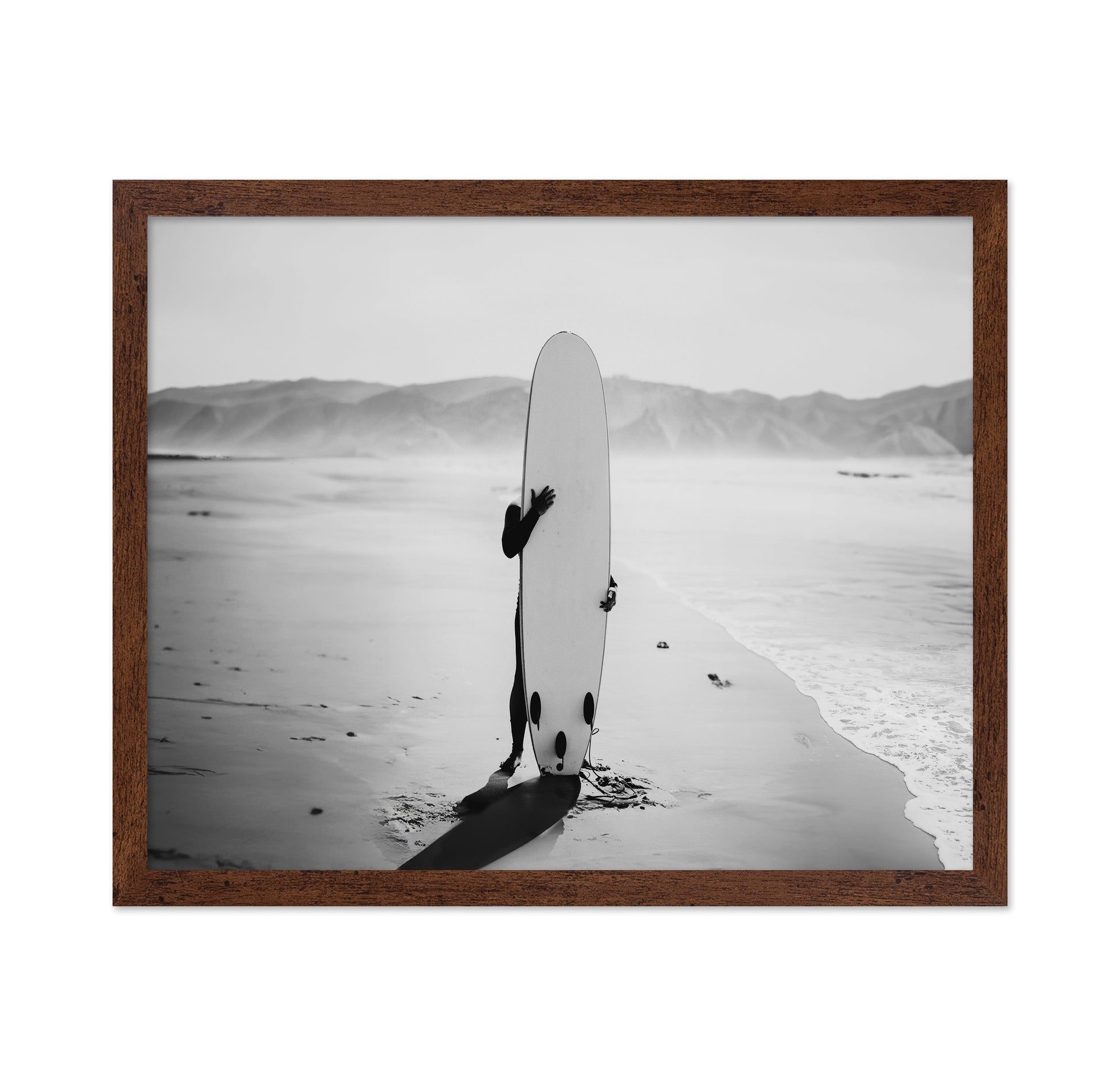 Hiding with Surfboard