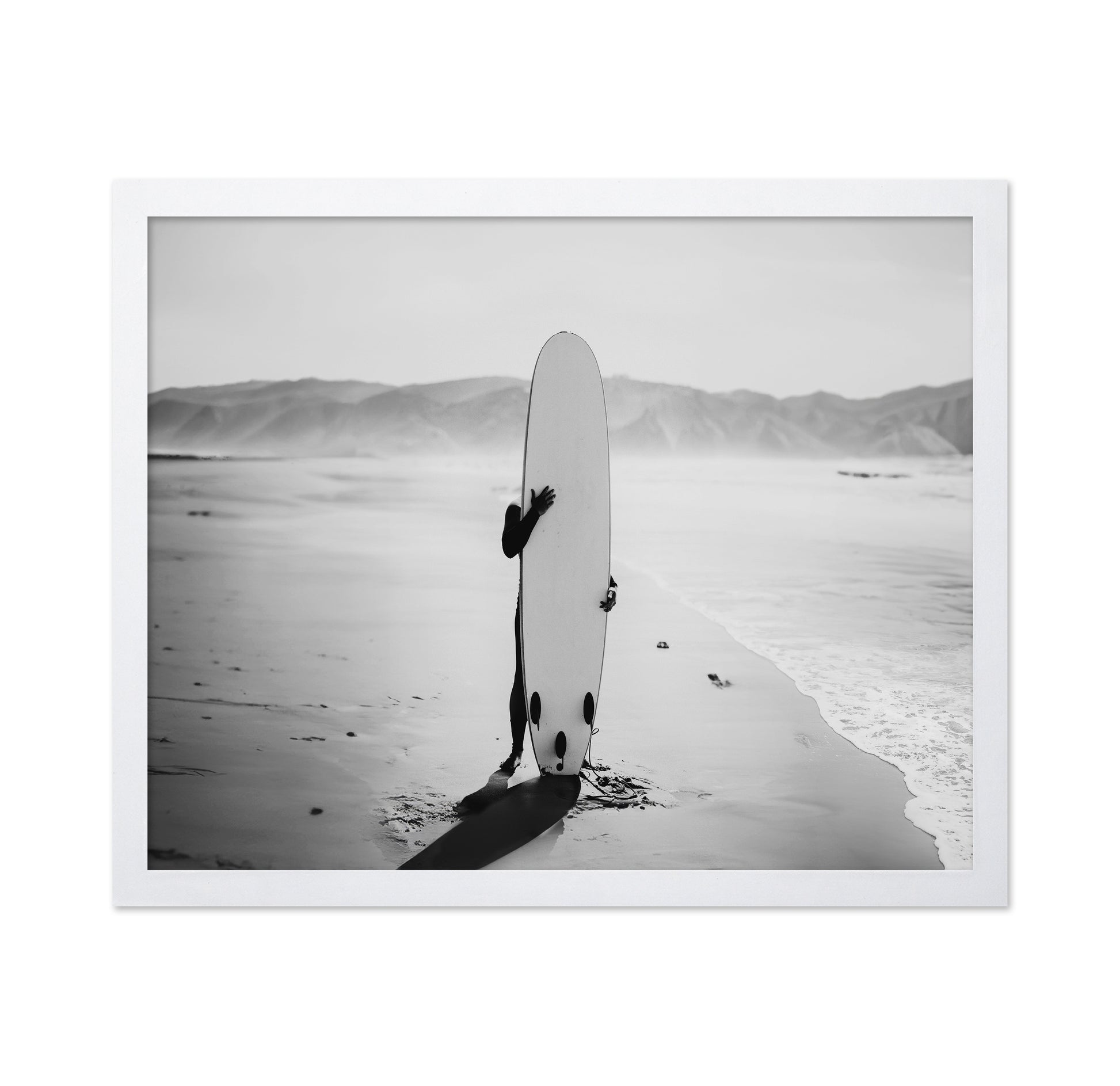 Hiding with Surfboard