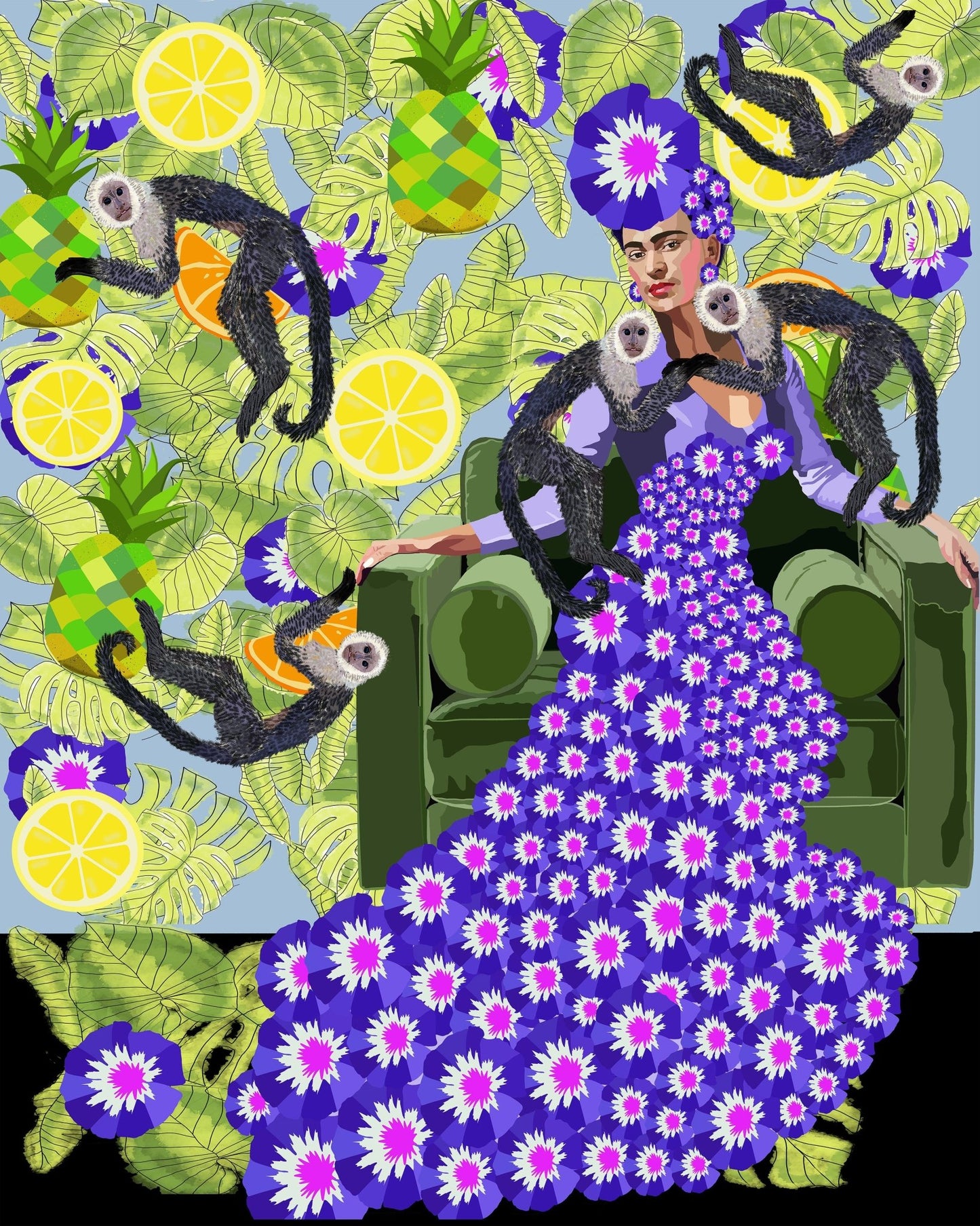 Frida in the Garden